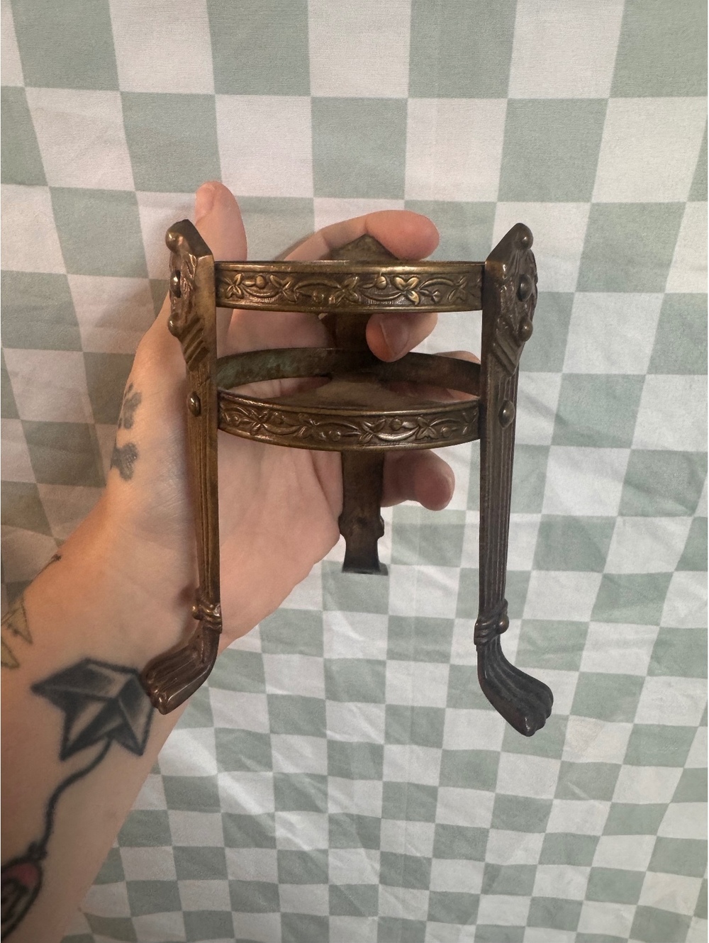 Vintage Brass Decorative Candle Holder Made in India